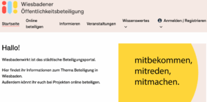 Screenshot der Startseite von wiesbadenwirkt.de.