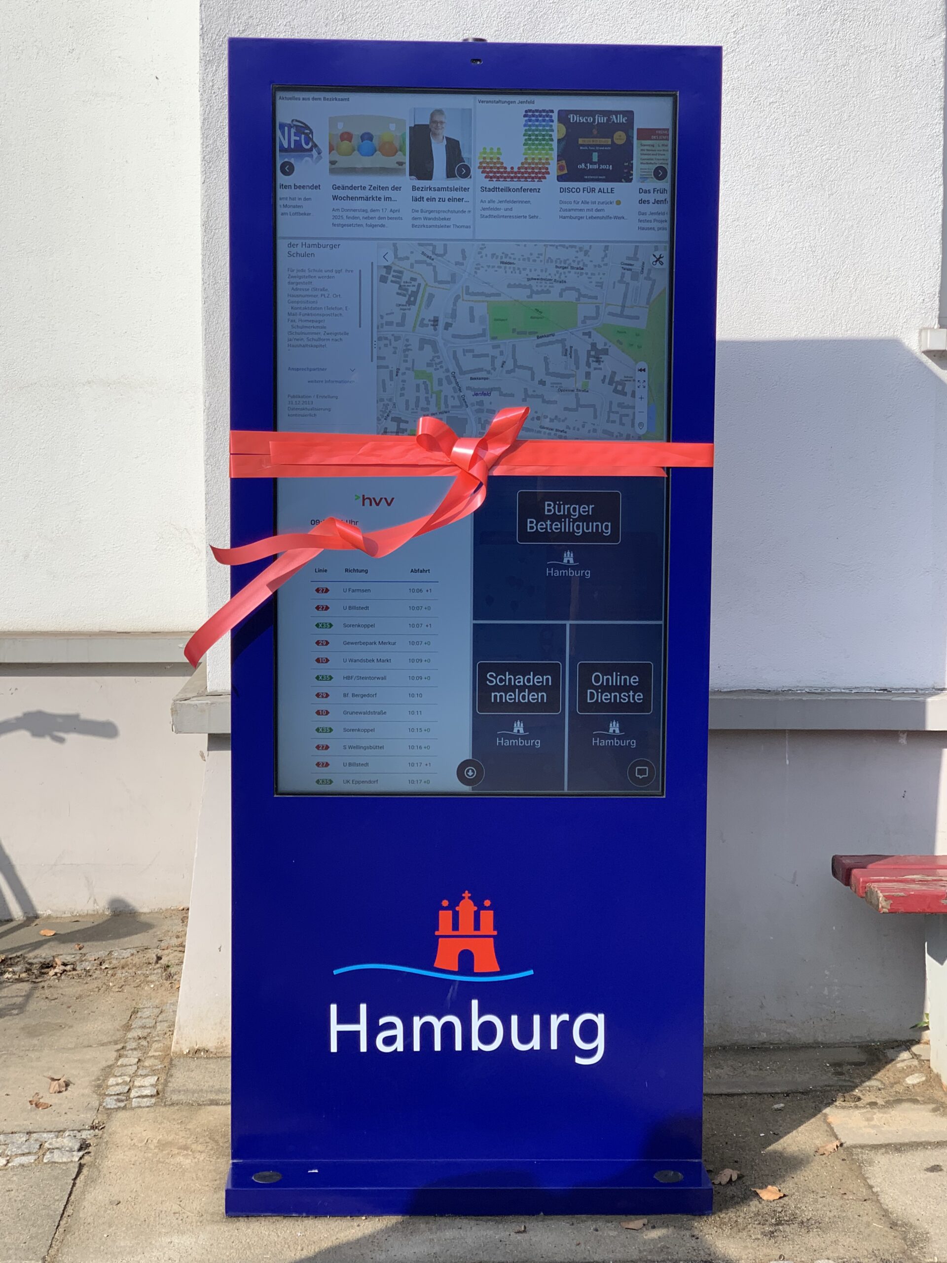 Digitale Infosäule in Jenfeld