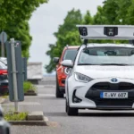 Scan-Fahrzeug auf dem Parkplatz der Uni Hohenheim.