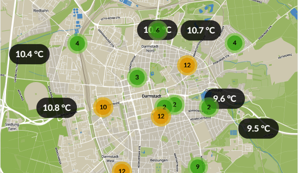 Screenshot Datenplattform Darmstadt