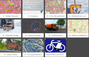 Screenshot der Startseite des Geoportals Burgwedel.