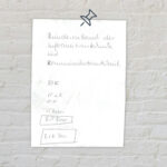 Faksimile des Notizblocks, auf dem der Name Bitkom entwickelt wurde.
