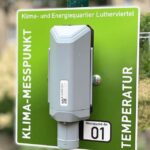 Messpunkt eines Sensors im Lutherviertel der Stadt Halle (Saale)