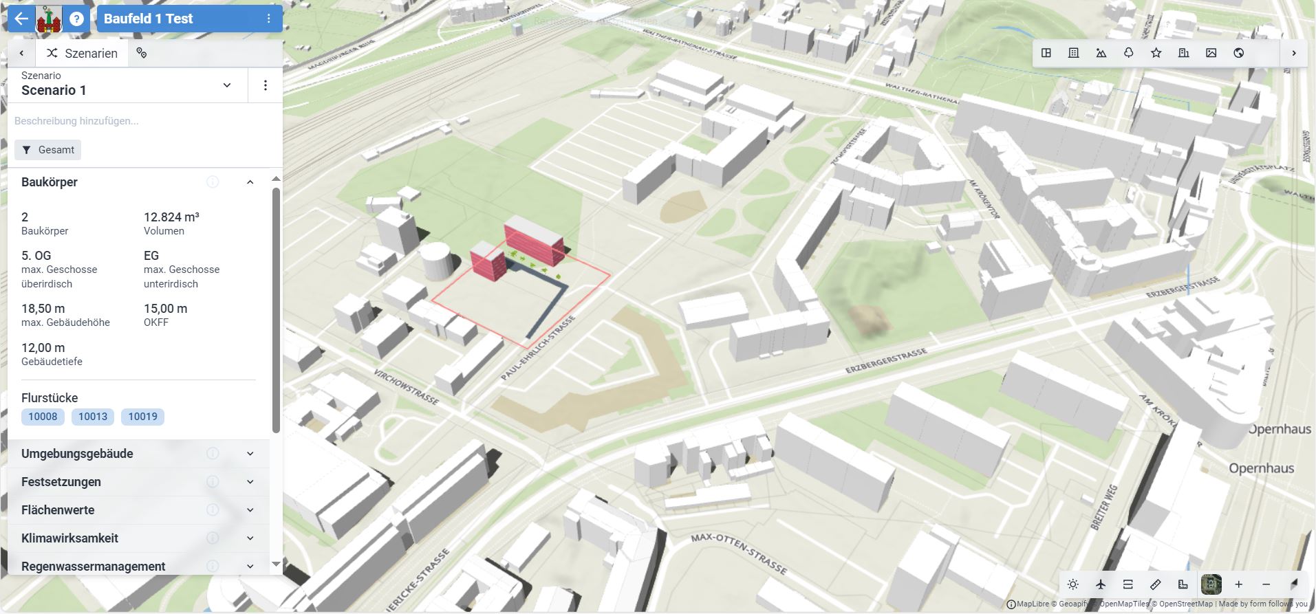 Screenshot eines Digitalen Zwillings dargestellt in der Software HAL-Plan.