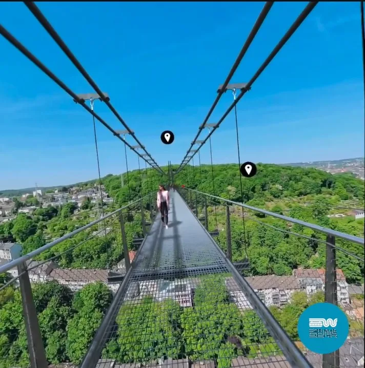Virtuelle Hängebrücke in Wuppertal