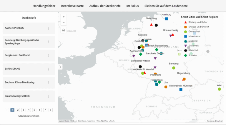 Screenshot der BBSR-Storymap.