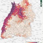 Der Kartenviewer zeigt die Hitzebetroffenheit für die Kategorie Gesamtbevölkerung im Klimaszenario plus zwei Grad Celsius an.