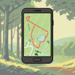 Darstellung der Wanderkarte am Handy-Bildschirm