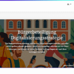 Screenshot der Startseite zur Onlineumfrage in Arnsberg.