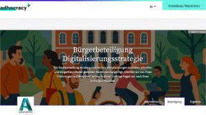Screenshot der Startseite zur Onlineumfrage in Arnsberg.