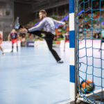 Szene aus einem Handballspiel.