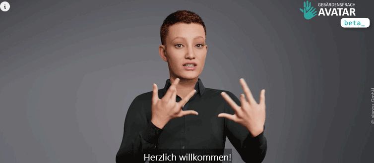 Gebärdensprach-Avatar für Ulmer Website
