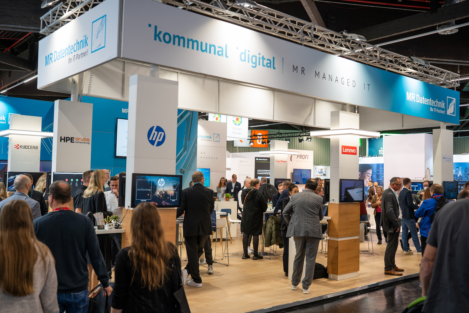 Der Messestand von MR Datentechnik auf der Kommunale 2025.