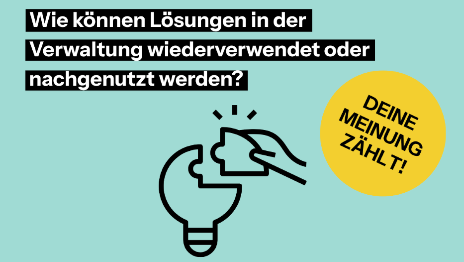 Fragestellung er Umfrage mit einem Störer "Deine Meinung zählt"