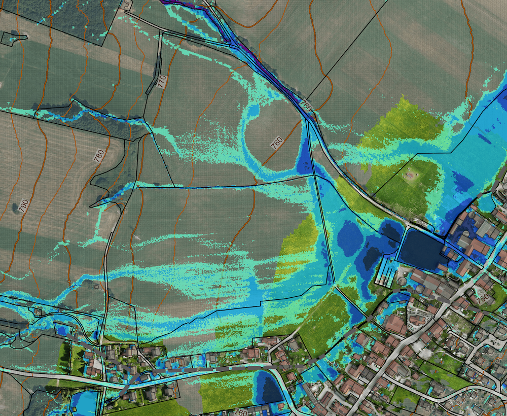 Drohnenvermessung des Ruderatshofener Gemeindegebiets Apfeltrang.