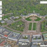 Screenshot vom Digitalen Zwilling der Stadt Karlsruhe.