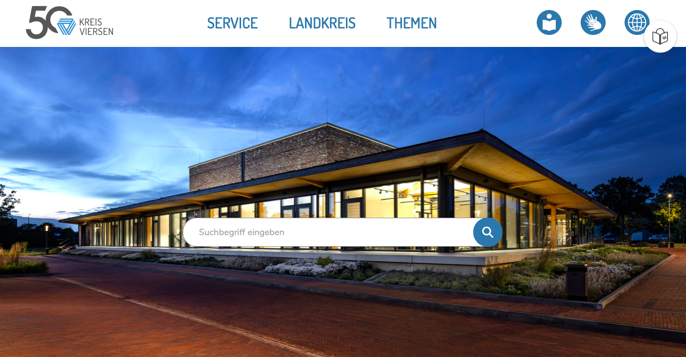 Screenshot der Kreis-Viersener Website.