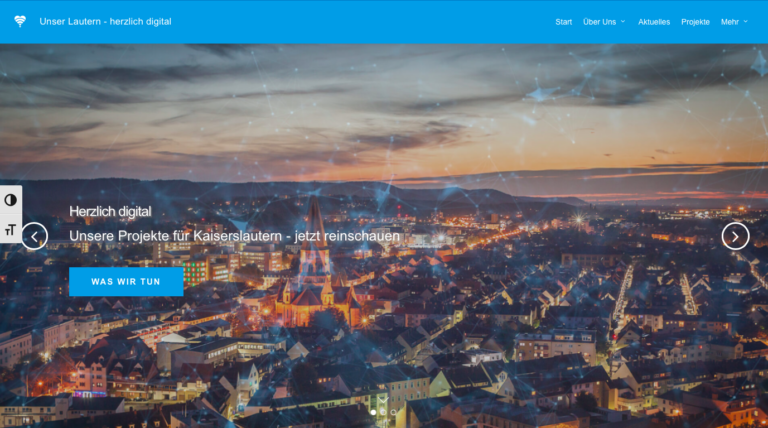 Screenshot der Startseite von herzlich-digital.de.