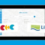 Vektorgrafik die ein Tablet zeigt, auf dessen Bildschirm die Benutzeroberfläche der Software enaio zu sehen ist.