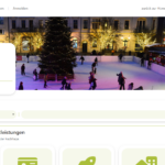 Screenshot der Bernauer Plattform mit eingeblendeten Eye-Able-Einstellungen.