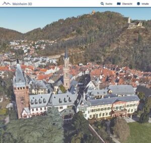 3D-Stadtmodell der Stadt Weinheim