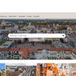 Screenshot der Hanauer Startseite mit zentral platziertem Suchfeld des Chatbots HUgo.