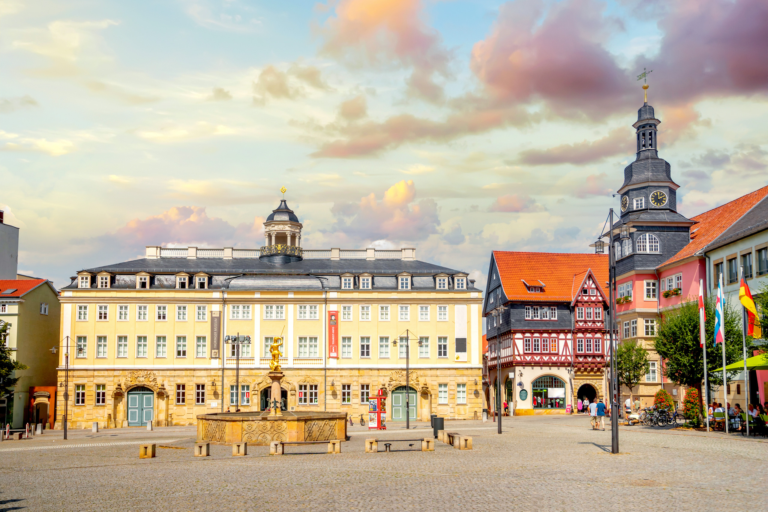 Blick auf den Eisenacher Marktplatz.