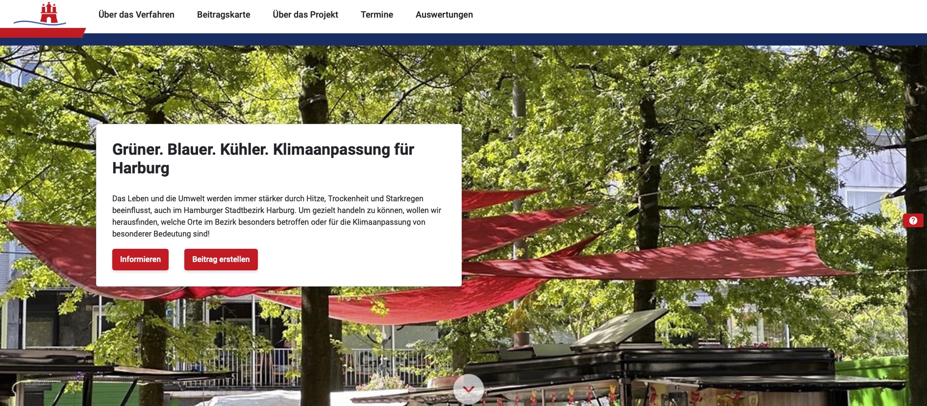 Screenshot von Klimaanpassung Haarburg