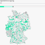 Screenshot des Dashboards zur lokalen E-Partizipation mit eingeblendeter Werkzeugleiste.