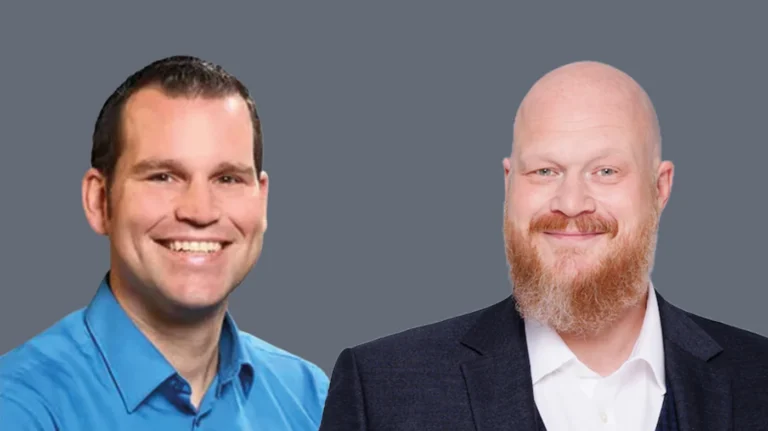 Porträtaufnahme von Simon Herr und Peter Höcherl.