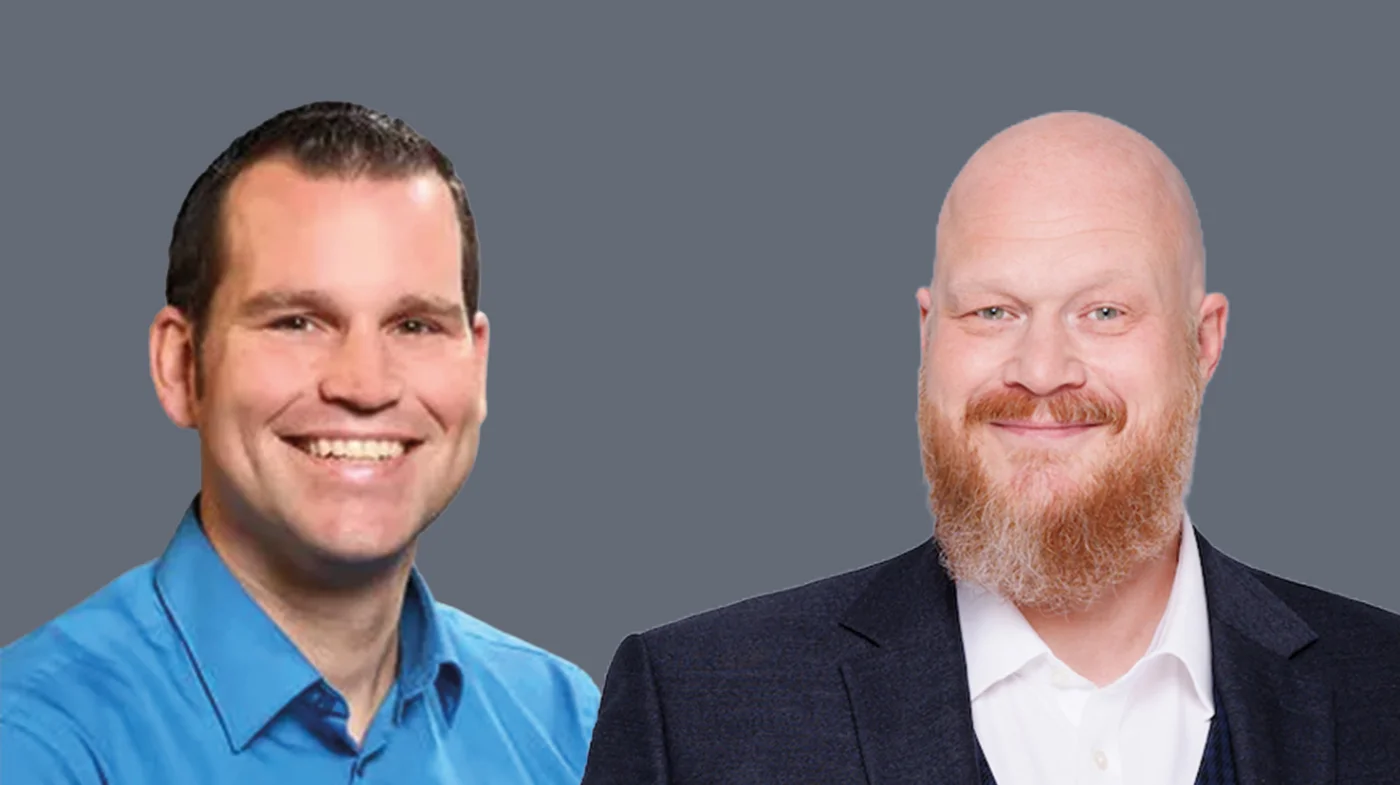 Porträtaufnahme von Simon Herr und Peter Höcherl.