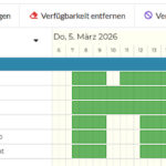 Ansicht Ressourcenkopplung mit der Software Smart CX