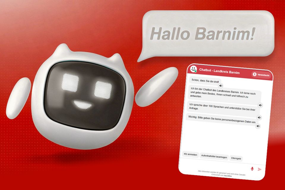 Screenshot des Barnimer Chatbots.