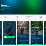 Screenshot der Radspur-App im App-Store.