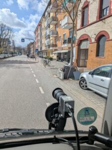 Kamera auf einem Mannheimer Abfallsammelfahrzeug