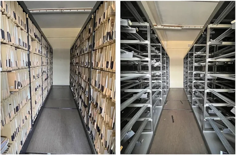 Regale mit und ohne Akten_E-Akte-Projekt_Stadt Kassel