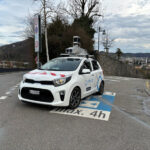 Messfahrzeug mit Kameras und Laserscanner