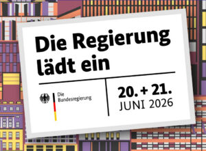 Werbeflyer für den Tag der Offenen Tür der Bundesregierung