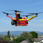 Drohne der Feuerwehr über Wiesbaden