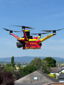 Drohne der Feuerwehr über Wiesbaden