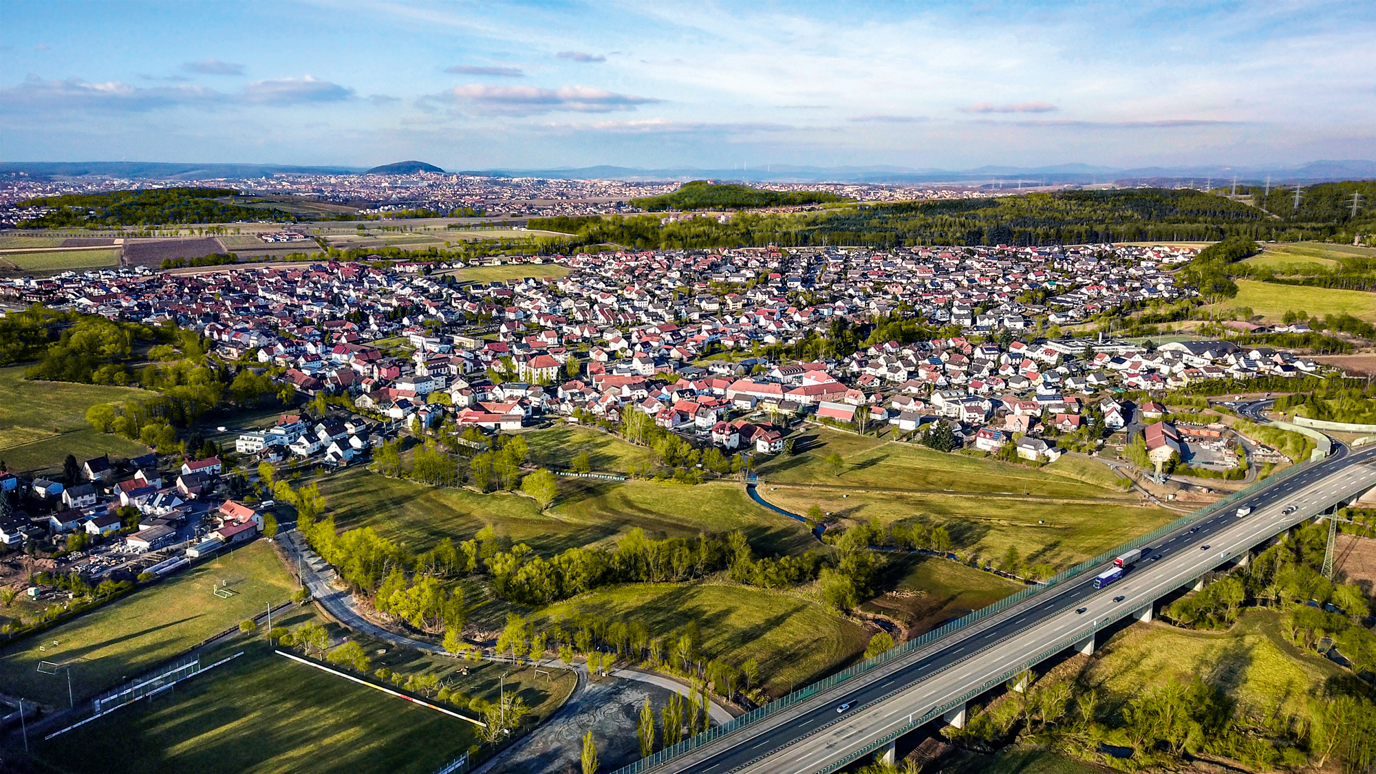 Luftbild der Gemeinde Eichenzell