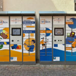 Abholboxen für Pässe oder Urkunden unweit des Wiesbadener Bürgerbüros.