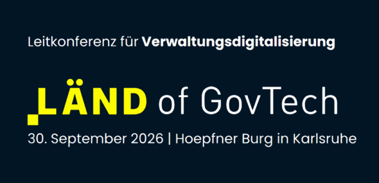 Konferenzlogo, gelb auf dunkelblau