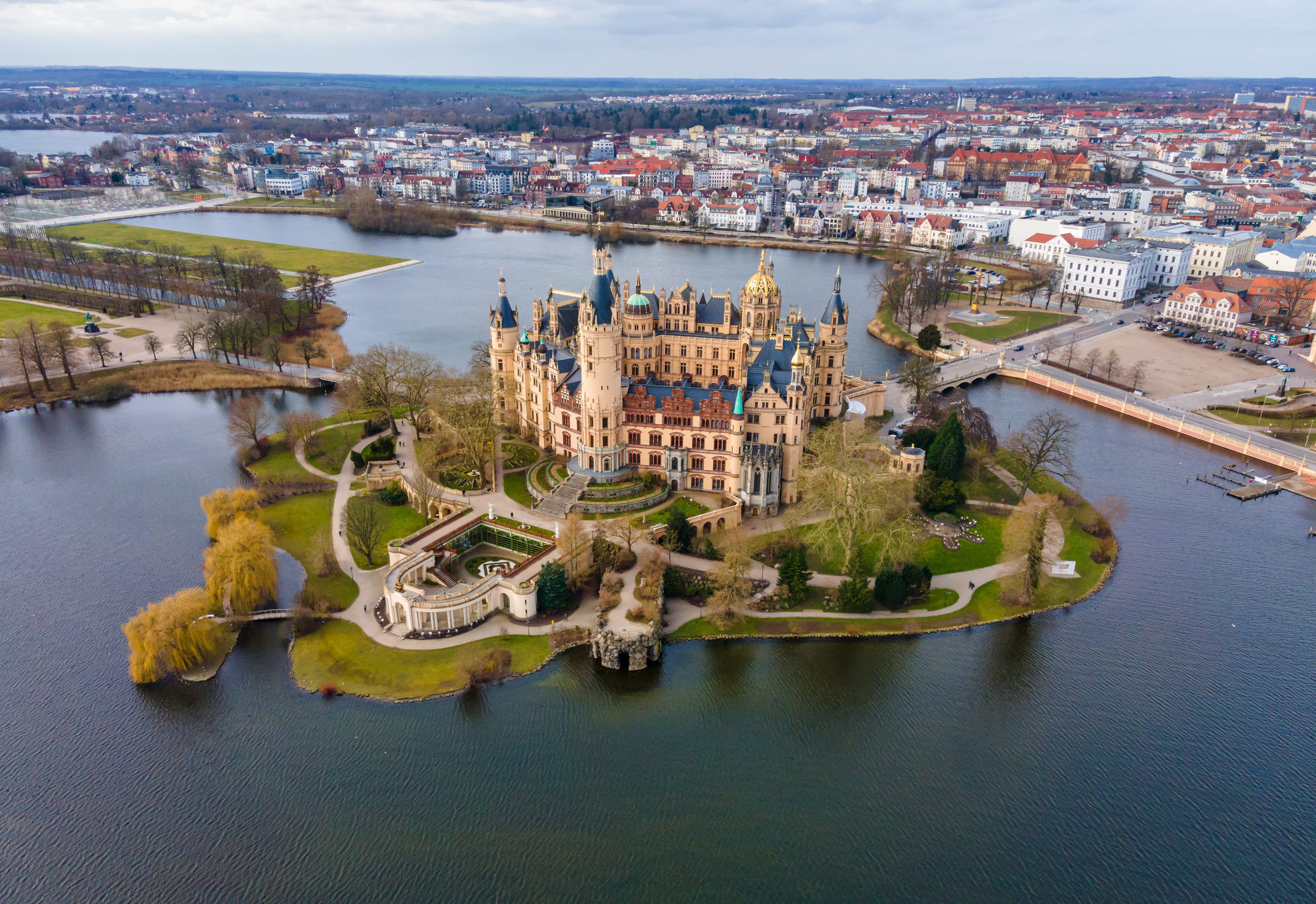 Luftbild Schweriner Schloss