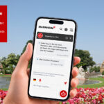 Vergrößerte Ansicht von Handy mit Mannheim-Bot