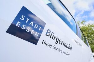 Autotür mit Beschriftung "Bürgermobil Stadt Essen"