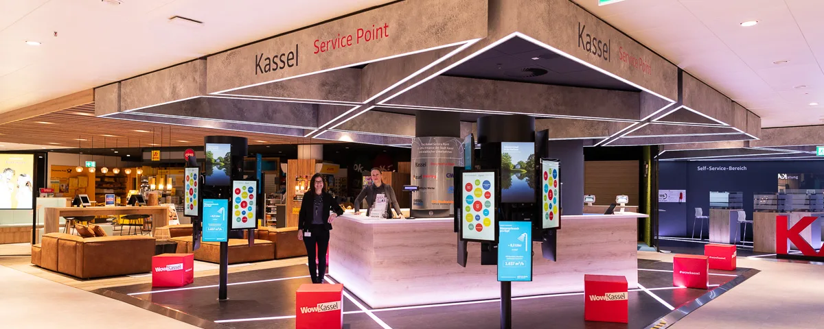 Foto des Kassel Service Point im Kaufhaus Galeria